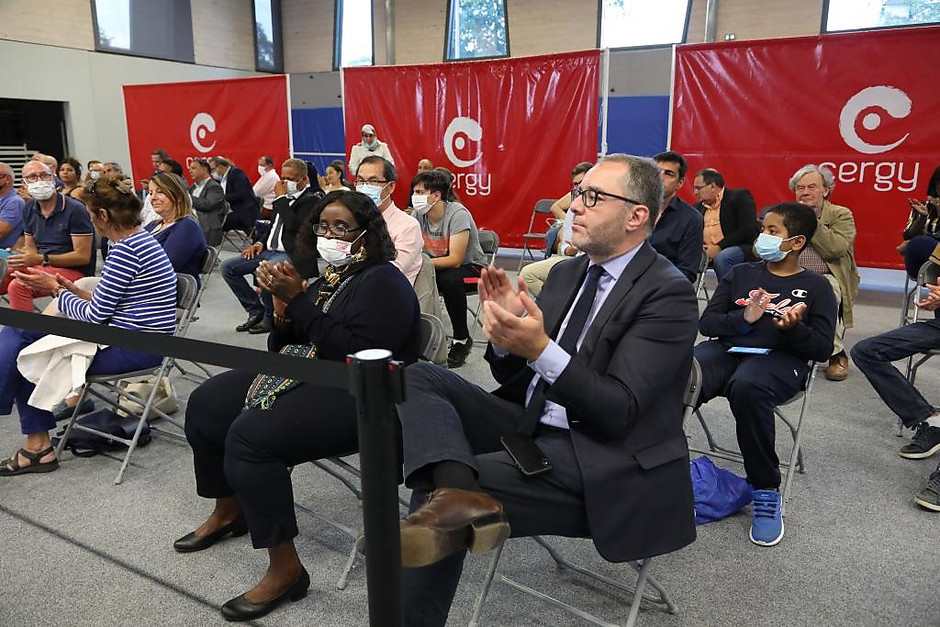 Conseil municipal d'installation au gymnase des Touleuses le 3 juillet 2020 - voir en plus grand : (fenêtre modale)