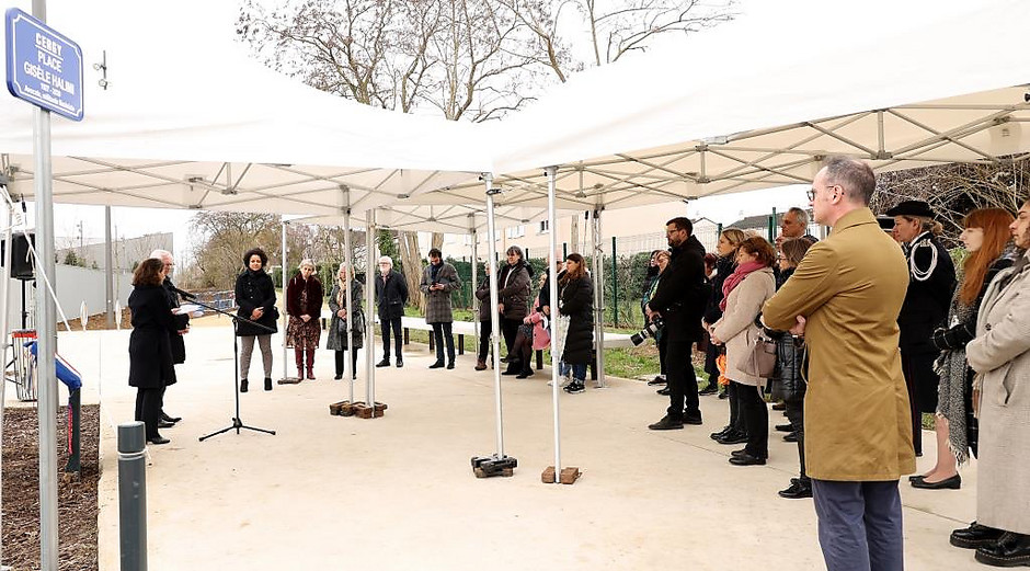 Inauguration de la place Gisèle Halimi, le 8 mars dernier - voir en plus grand : (fenêtre modale)