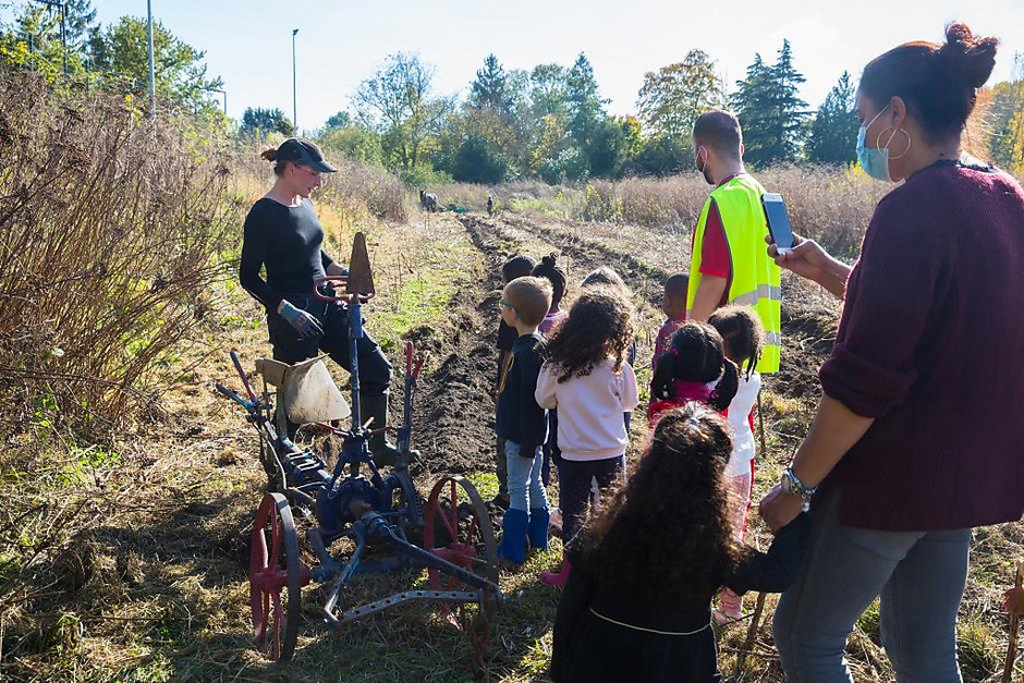Atelier pédagogique au potager Label Vie de Cergy Village - voir en plus grand : (fenêtre modale)