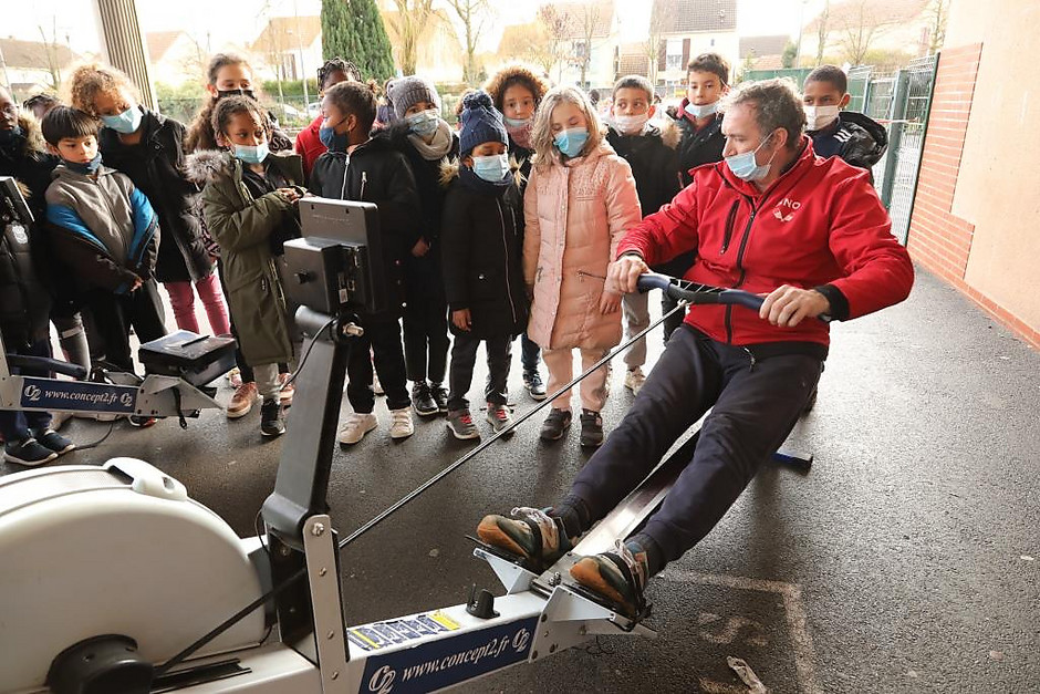 Semaine olympique et paralympique, aviron au groupe scolaire du Terroir, du 1er au 5 février 2021 - voir en plus grand : (fenêtre modale)