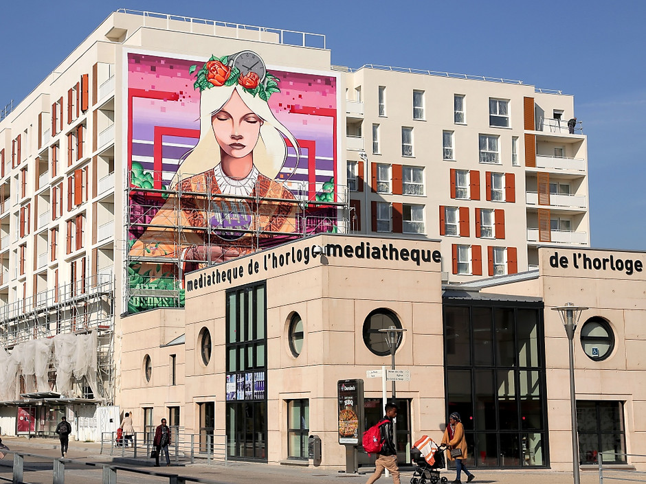 Inauguration de la fresque Sérénité en 2018 - voir en plus grand : (fenêtre modale)