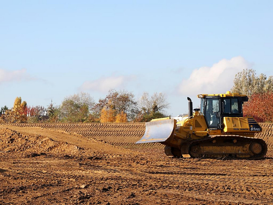 Chantier des Doux Epis, sur la plaine des Linandes, quartier Coteaux, côté Belle Epine - Novembre 2018 - voir en plus grand : (fenêtre modale)