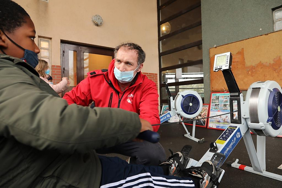 Semaine olympique et paralympique, aviron au groupe scolaire du Terroir, du 1er au 5 février 2021 - voir en plus grand : (fenêtre modale)