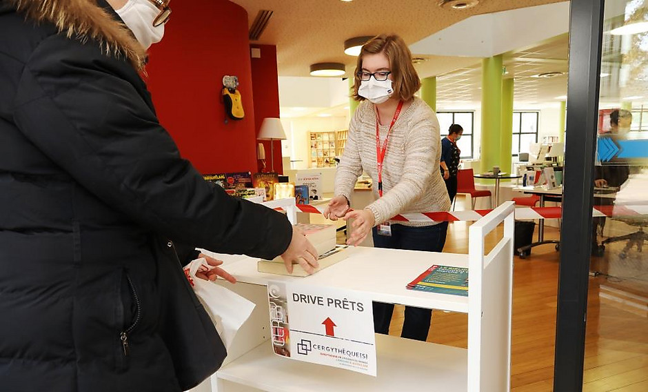 Bibliodrive à la médiathèque Horloge, novembre 2020 - voir en plus grand : (fenêtre modale)