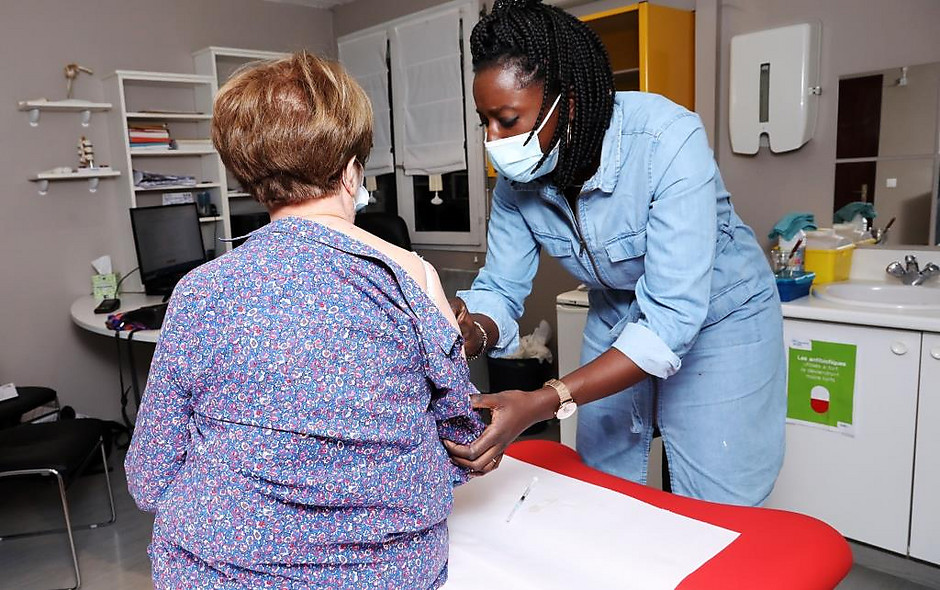 Vaccination au centre médical des Linandes, le 28 janvier 2021 - voir en plus grand : (fenêtre modale)