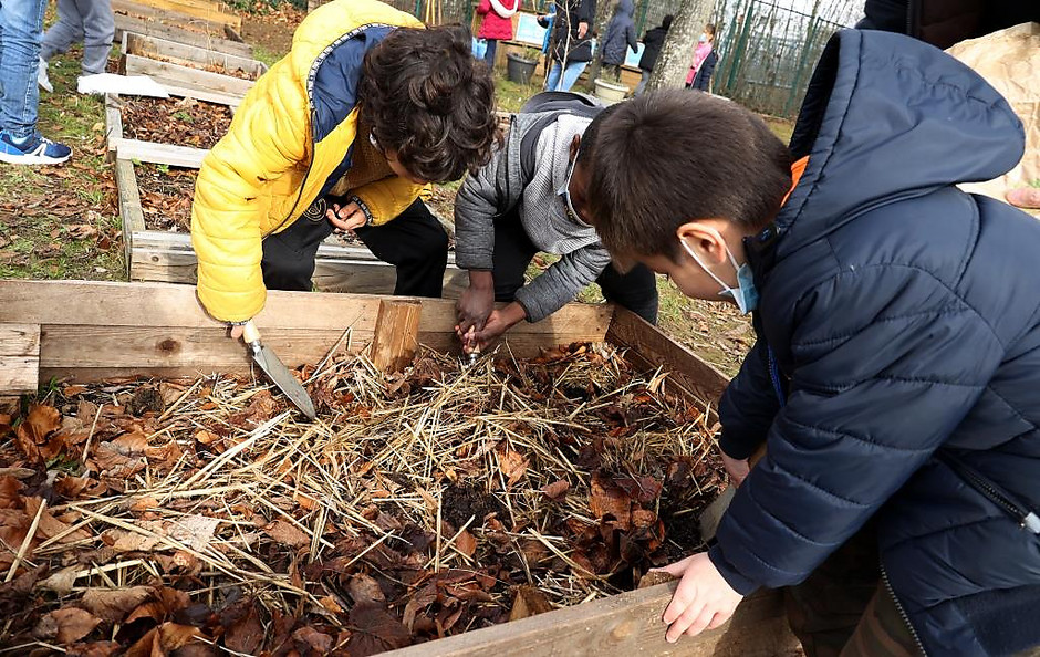 Projet éco-école au groupe scolaire de la Chanterelle, le 10 février 2022 - voir en plus grand : (fenêtre modale)