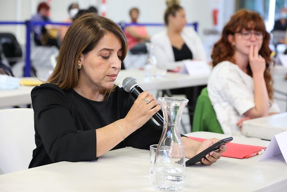 Conseil municipal d'installation au gymnase des Touleuses le 3 juillet 2020 - voir en plus grand : (fenêtre modale)