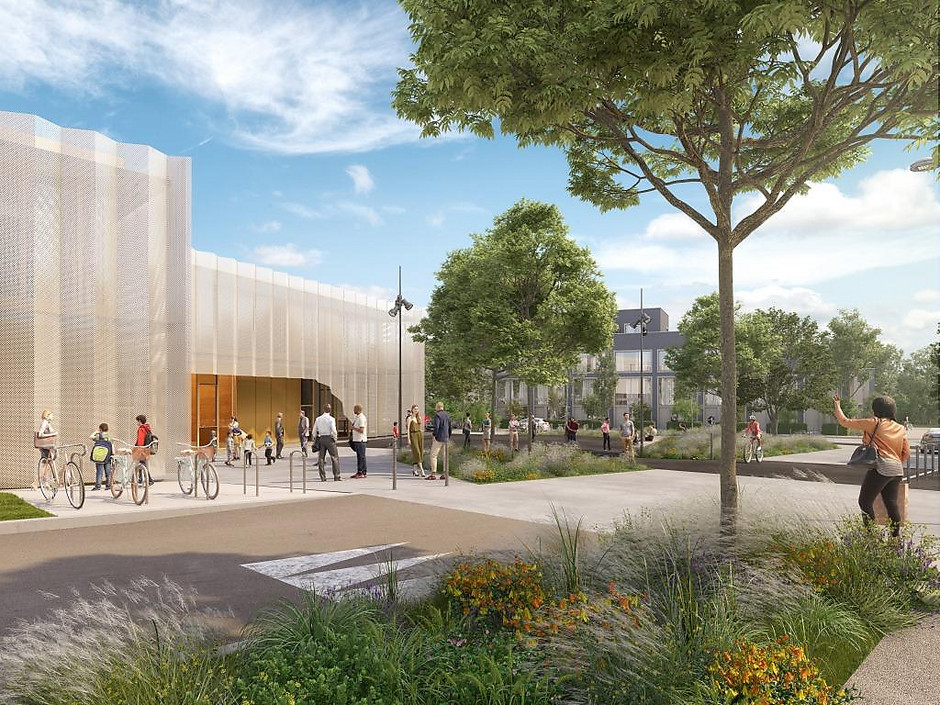 Le futur groupe scolaire au sein de l'éco-quartier des Doux Epis - voir en plus grand : (fenêtre modale)