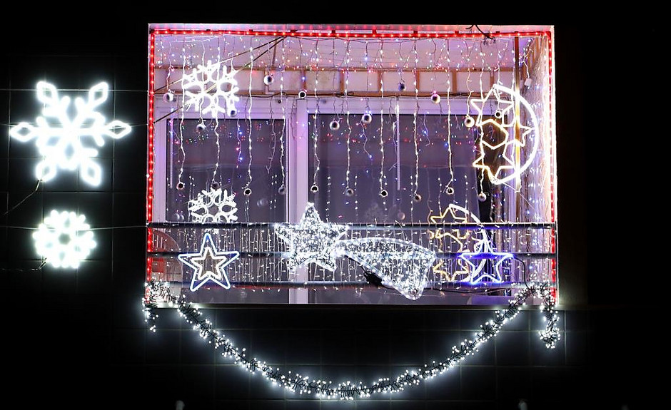 Illuminations de Noël dans le quartier Horloge, décembre 2020 - voir en plus grand : (fenêtre modale)