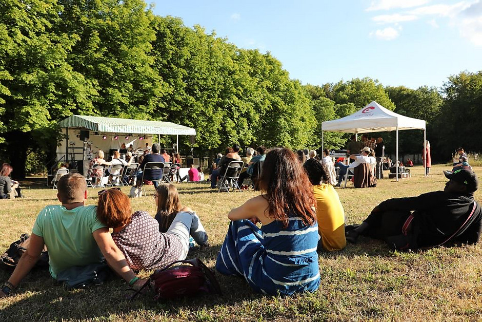 Spectacle de danse et musique jazz au parc Anne et Gérard Philipe, le 10 juillet - voir en plus grand : (fenêtre modale)