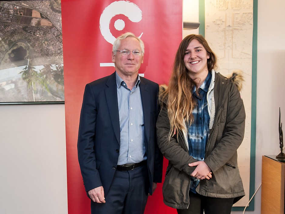 Le maire et Carla DA CRUZ (Wakeboard). - voir en plus grand : (fenêtre modale)