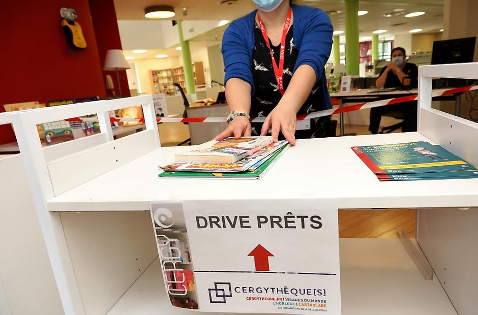 Bibliodrive à la médiathèque Horloge, novembre 2020 - voir en plus grand : (fenêtre modale)