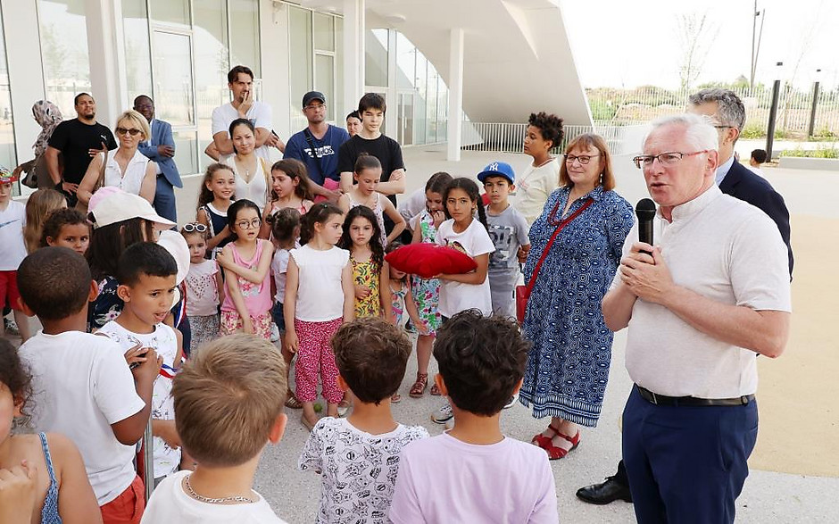 Inauguration du groupe scolaire Petit vent, le 17 juin 2022 dans le quartier des "Doux-épis" - voir en plus grand : (fenêtre modale)