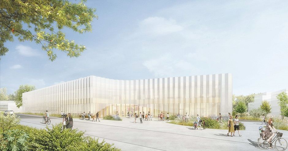 Image d'ambiance du futur groupe scolaire de l'éco-quartier des Doux Epis - voir en plus grand : (fenêtre modale)