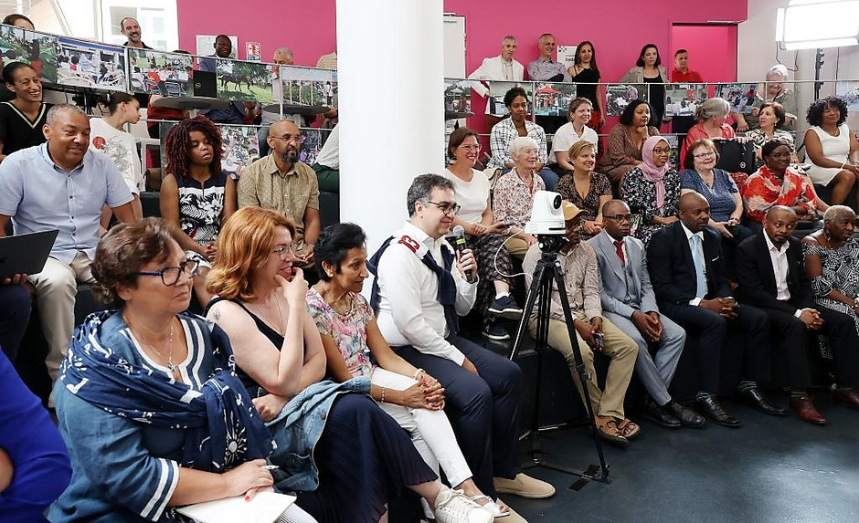 Le maire et François Hollande, le 17 juin dernier, à Cergy - voir en plus grand : (fenêtre modale)