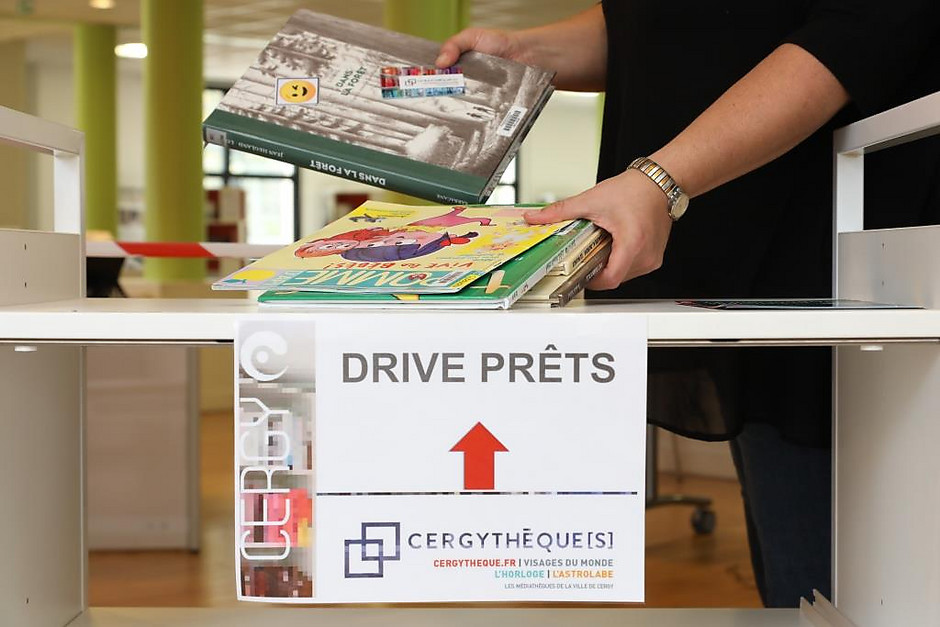 Bibliodrive à la médiathèque Horloge, novembre 2020 - voir en plus grand : (fenêtre modale)