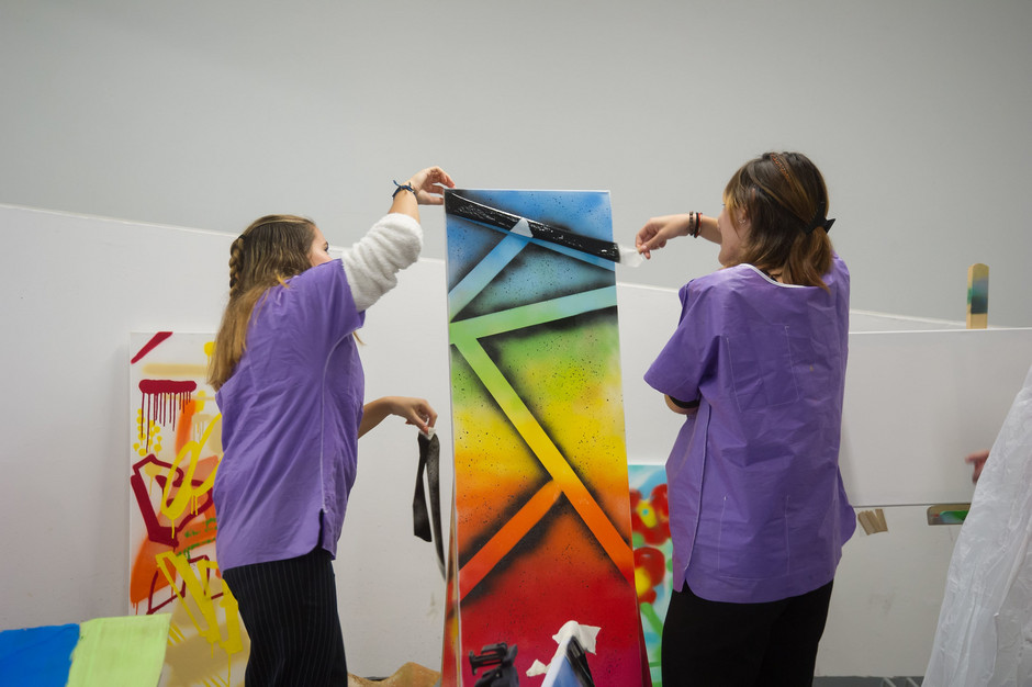 Atelier d'initiation au graffiti pour les seniors à la résidence Domitys, 17 novembre - voir en plus grand : (fenêtre modale)