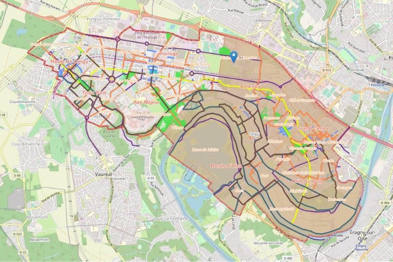 Plan interactif de la ville - Ville de Cergy